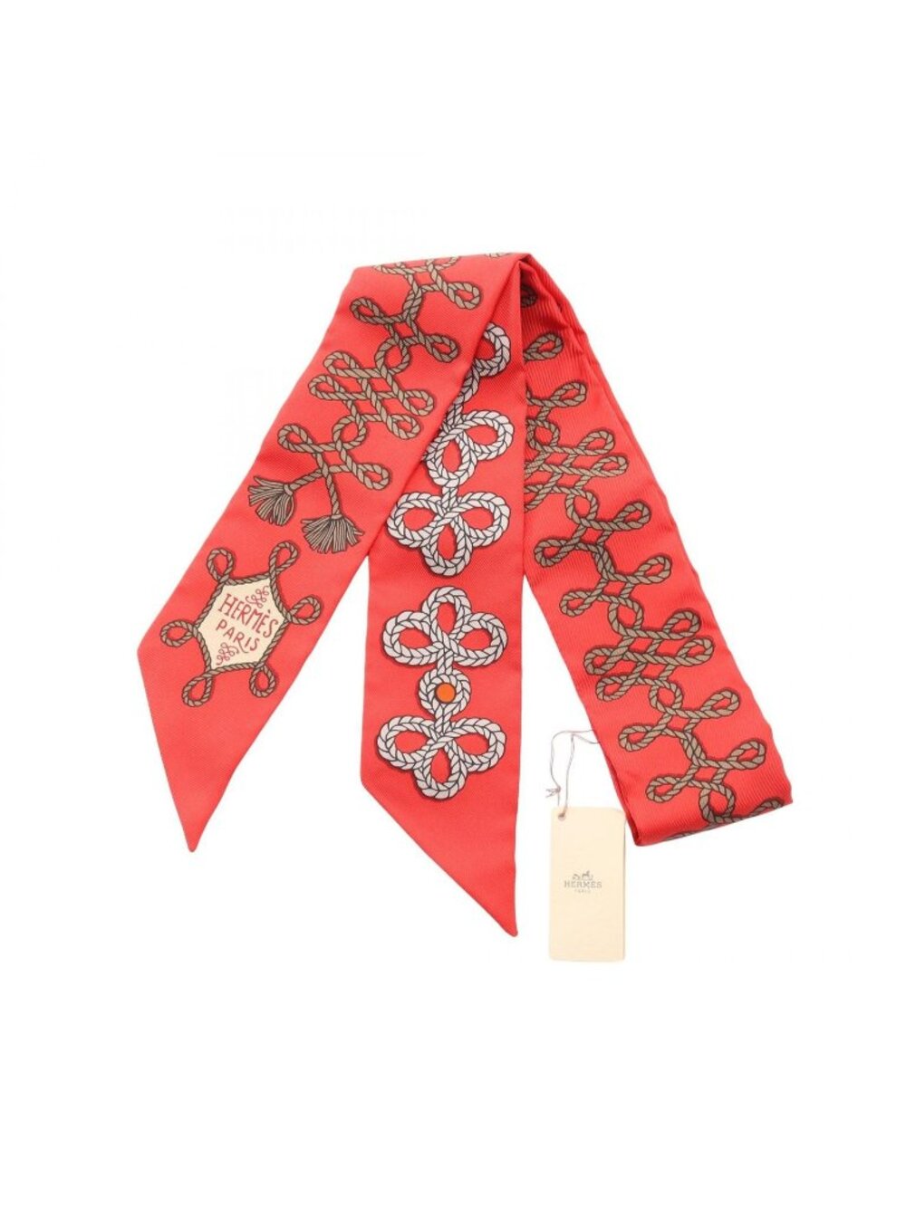 Hermes Scarf Twilly Brandebourgs Ribbon Silk - Picture 1 of 6